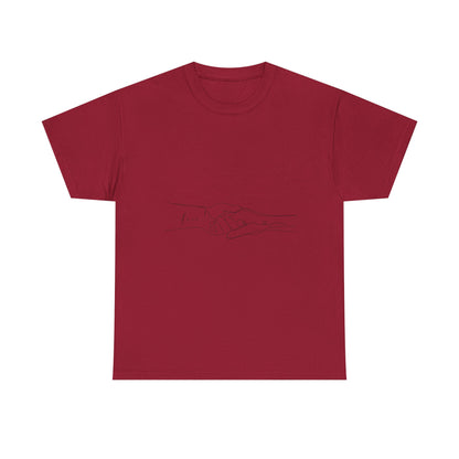 Simple Line Drawings Unisex Heavy Cotton Tee