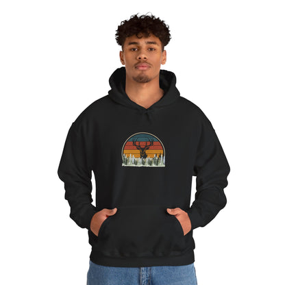 Stylish Unisex Hoodie with Retro Mountain Design, Cozy Apparel, Perfect for Outdoor Lovers, Gifts for Him or Her, Casual Wear