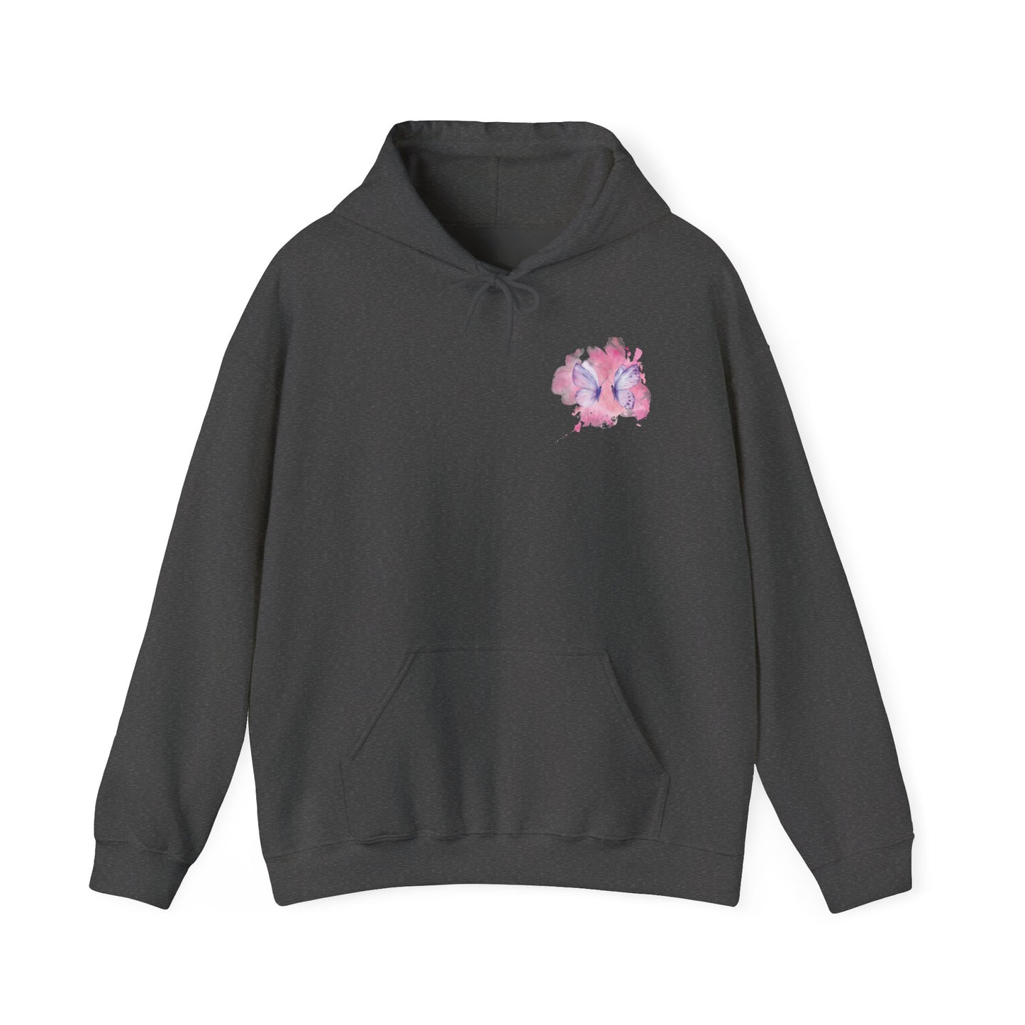Whimsical Butterfly Sweatshirt - Cozy Hooded Sweatshirt, Pastel Art Apparel, Spring Fashion, Gift for Nature Lovers, Butterfly Lover Gift