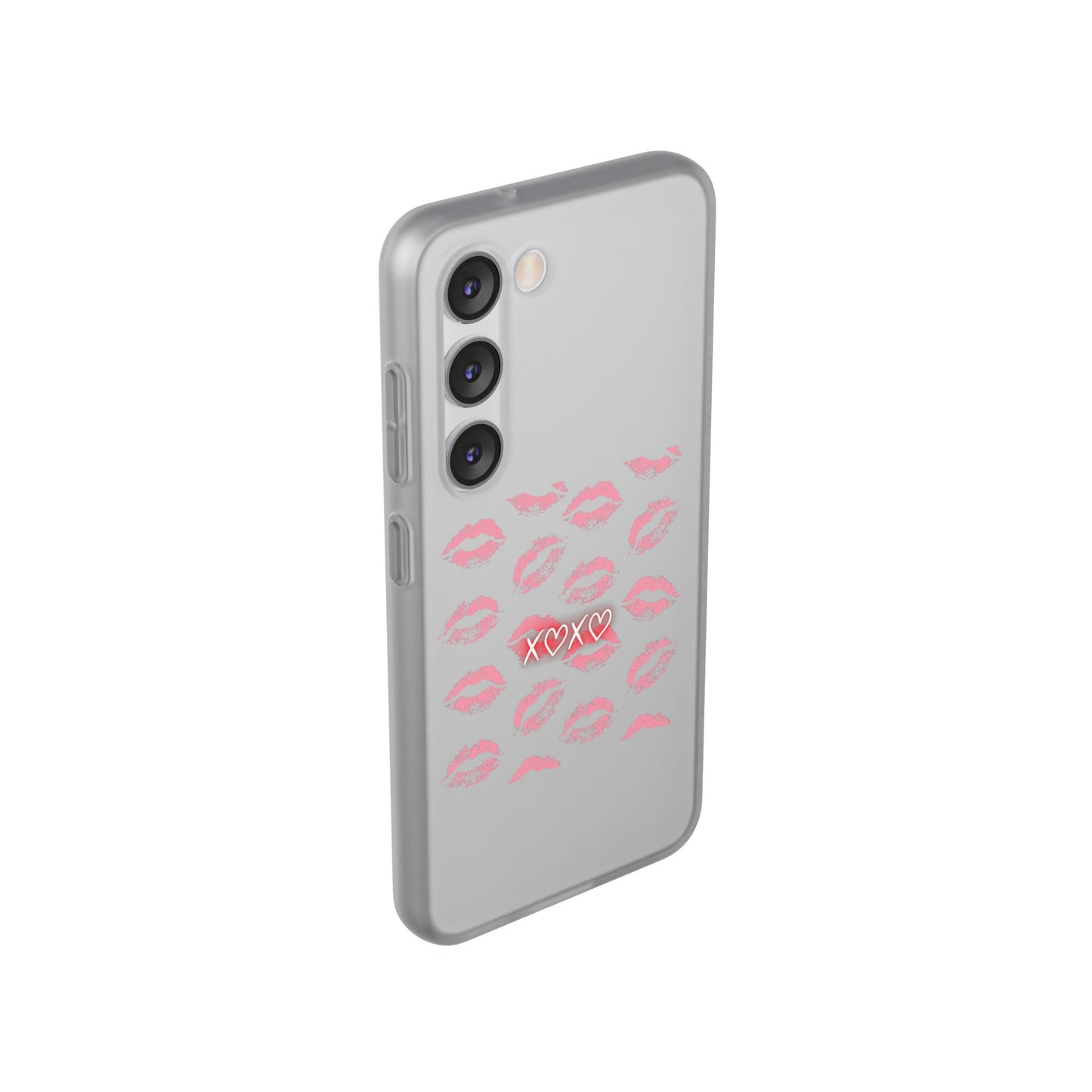 Kiss Print Phone Case - Stylish Flexi Case, Cute Phone Cover, Gift for Her, Trendy Accessories, Valentine's Day, Romantic Style