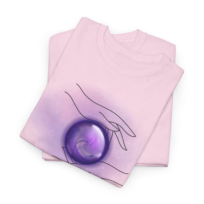 Mystical Hands Graphic Tee, Spiritual Clothing, Astrology Gift, Boho Fashion, Unisex Cotton T-Shirt